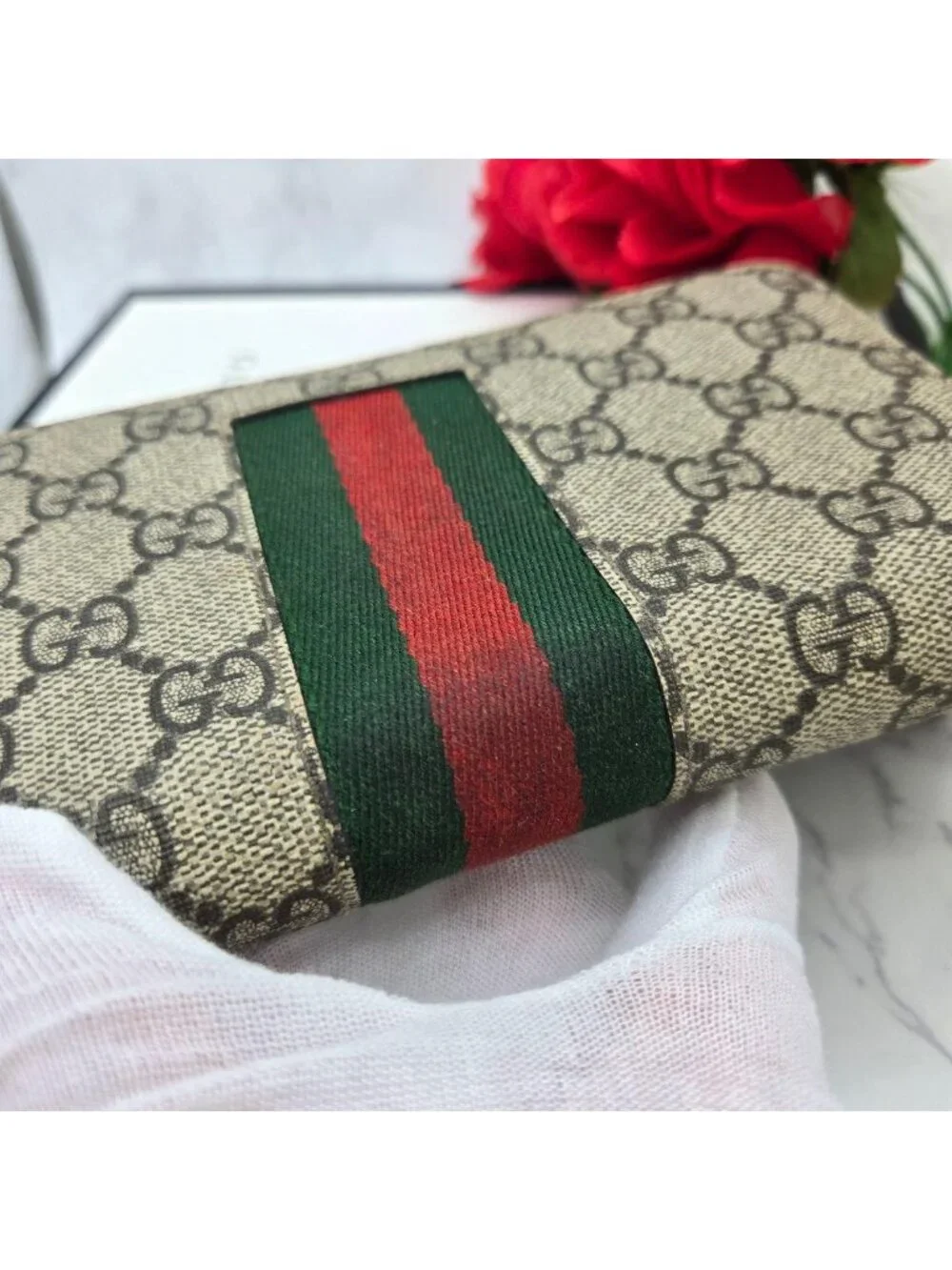 Gucci Wallet Sherry Line GG Supreme